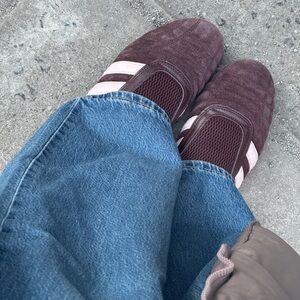 Kith x Adidas Brown and Pink Taekwondo Suede Sneakers